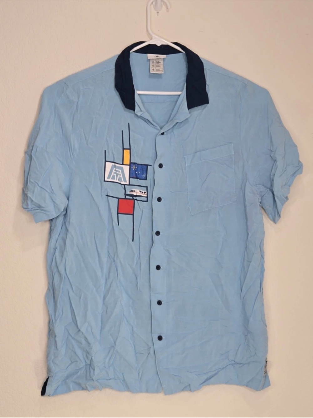 Disney Parks 50th Anniversary Contemporary Resort Monorail Camp Shirt XXL Mens